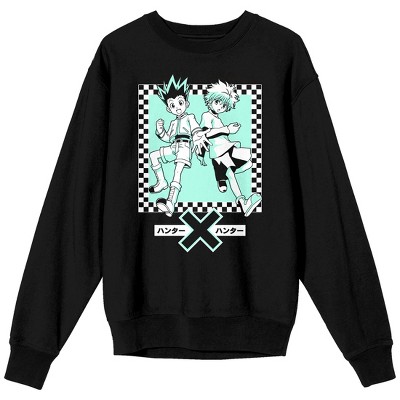 Hunter X Hunter Killua & Gon Crew Neck Long Sleeve Black Adult Sweatshirt