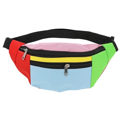 Unique Bargains Contrast Color Fanny Pack Multicolor 1 Pc