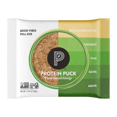 Protein Puck Good Vibes Nutrition Bars - Sunflower Butter - 3.2oz/16ct