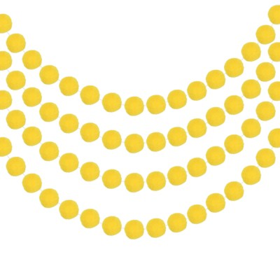 Unique Bargains Party Decoration 24 Felt Balls Hanging Garland 4 Pcs