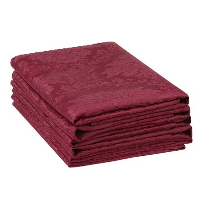 Unique Bargains Party Christmas Printed Floral Polyester Napkins 19 x 19 Inches 6 Pcs