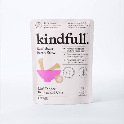Bone Broth Stew Wet Meal Topper for Dog and Cat Food - 3oz - Kindfull™