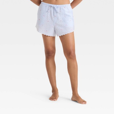 Women's Scalloped Edge Pajama Shorts - Auden™