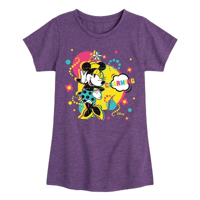 Girls' - Disney - Minnie Charm Fitted Short Sleeve Graphic T-Shirt