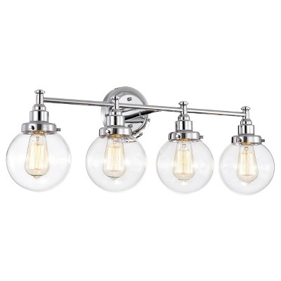 Chloe Lighting Milo Transitional 4 Light Chrome Bath Vanity Fixture 30" Wide