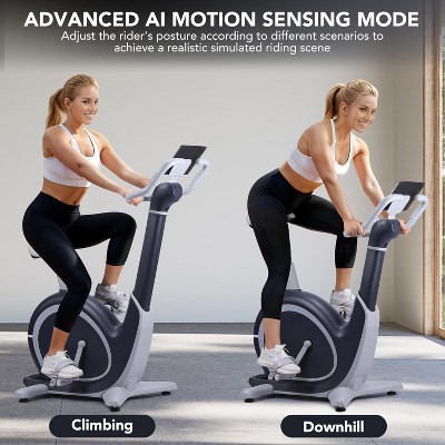 Recumbent Exercise Bikes for Home, Quiet Magnetic Recumbent Stationary Bikes with Smart APP, LED Monitor, 36-Level Resistance, Supports 350LB, Black