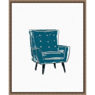 Amanti Art Take a Seat VII by June Erica Vess Framed Canvas Wall Art
