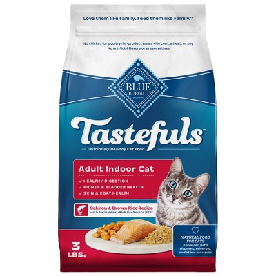 Blue Buffalo Tastefuls Adult Indoor Dry Cat Food with Salmon & Brown Rice - 3lbs