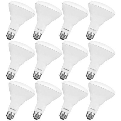 Luxrite BR30 LED Flood Light Bulb, 8.5W (65W Equivalent), 4000K Cool White, 650 Lumens, Energy Star, Dimmable, UL Listed, E26 Base 12 Pack