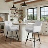 Art Leon Set of 2 Fabric Swivel Counter Height Barstools - 2 of 2