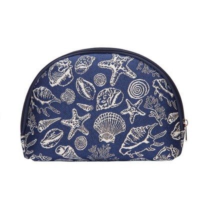 Signare USA Sea Shell Blue Cosmetic Bag/ Makeup Bag