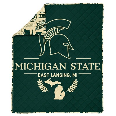 NCAA Michigan State Spartans 60 x 80 Quilted Throw Blanket