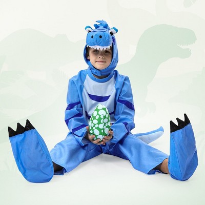 Garvee 1PcsKids Dinosaur Costume for Halloween Child Dinosaur Dress Up Party, Role Play and Cosplay (Blue,T)