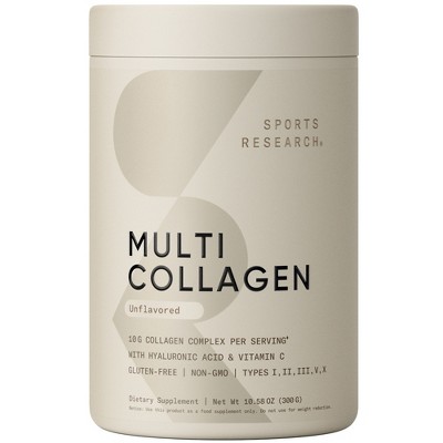 Sports Research Multi Collagen Complex, Dietary Supplement, Powder