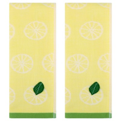 REGALWOVEN Cotton Soft Absorbent Decorative Lemon Fruit Pattern Hand Towel 13" x 29"
