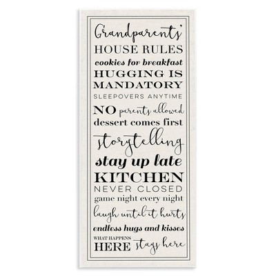 Stupell Industries Grandparents House Rules Wall Plaque Art