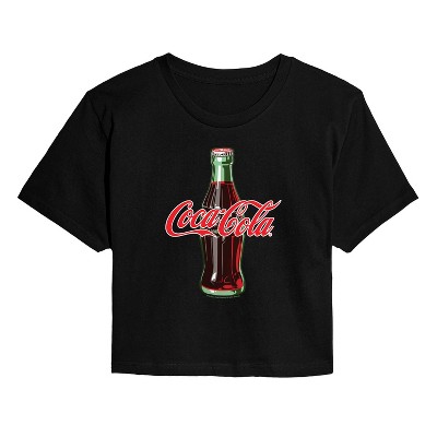 Women's - Coca-cola - Coke Bottle Logo Cropped Graphic T-Shirt