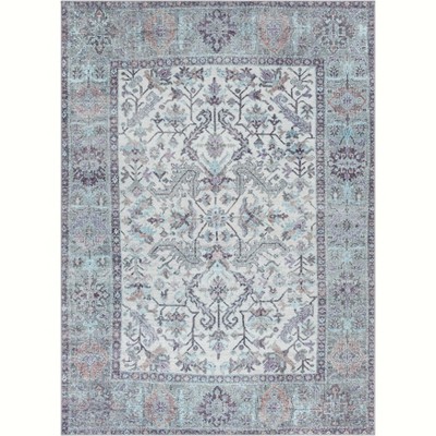 Well Woven Macon Machine Washable Vintage Style Updated Classic Persian Beige Area Rug