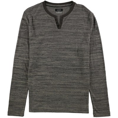 Alfani Mens Textured Henley Shirt