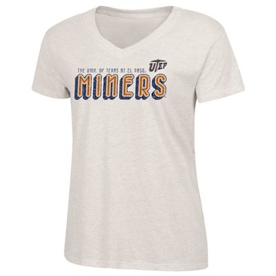 NCAA UTEP Miners Women's Oatmeal V-Neck T-Shirt