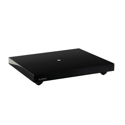Fluance IB40 Turntable Isolation Base Anti-Vibration Wood Platform with Height Adjustable Feet and Bubble Level