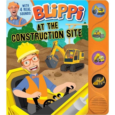 Blippi: At the Construction Site - (4-Button Sound Books) by  Editors of Studio Fun International (Board Book)