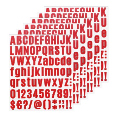 Unique Bargains Waterproof Vinyl Self-Adhesive Mailbox Alphabet Stickers 12 Sheets
