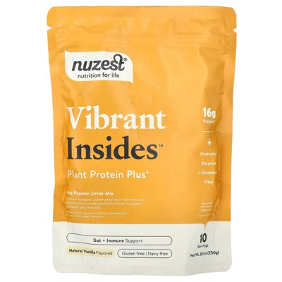 Nuzest Vibrant Insides™, Plant Protein Plus+, Natural Vanilla, 8.8 oz (250 g)