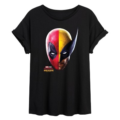 Women's - Marvel - Deadpool & Wolverine Split Space Oversized Graphic T-Shirt