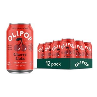 OLIPOP Cherry Cola Soda - 12ct/12 fl oz Cans