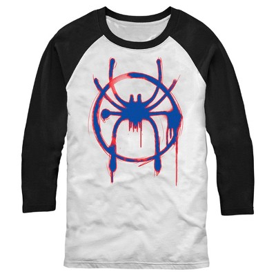 Men's Marvel Spray Paint Logo Baseball Tee