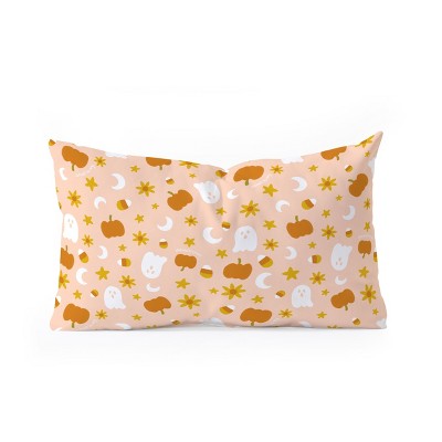 Doodle By Meg Is It Fall Yet in Peach Oblong Throw Pillow - Society6
