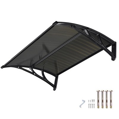 Yescom 39"X29" Window Awning Door Canopy Polycarbonate Anti-UV30+ Cover Outdoor Rain Snow Protection Patio White Board