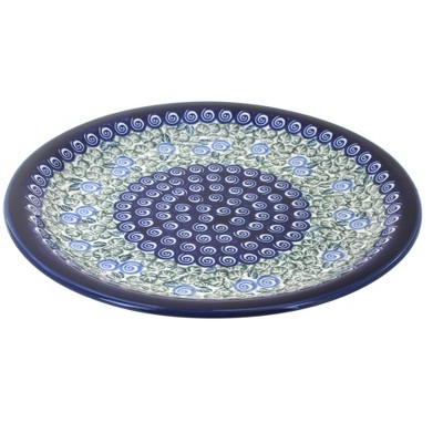 Blue Rose Polish Pottery Zaklady Dinner Plate