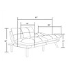 QingMoon 71"Convertible Folding Modern Sofa Bed , Loveseat Couch with Adjustable Armrests And Backrest For Compact Living Room, Office - 3 of 4