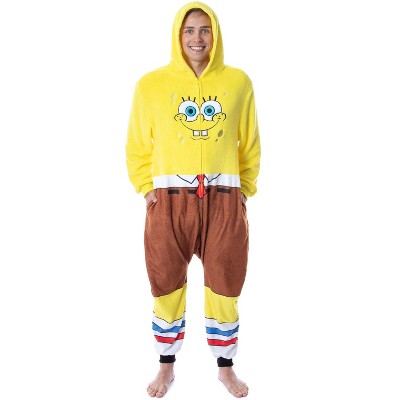 Nickelodeon Mens' SpongeBob SquarePants Costume Pajama Union Suit