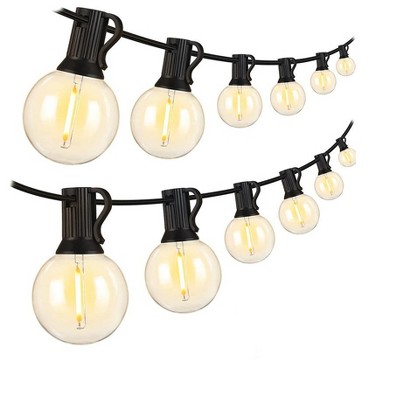 Itopfox 100Ft LED Outdoor String Lights, Dimmable Patio Lights, Waterproof Shatterproof G40 Globe Bulb String for Backyard Bistro