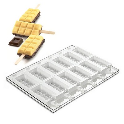 Silikomart Silicone Mold for Ice Cream Pops: Divided Shape, 12 Cavities