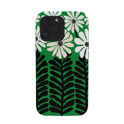 Modern Tropical Mod Flower Garden Black White Tough iPhone Case - Society6