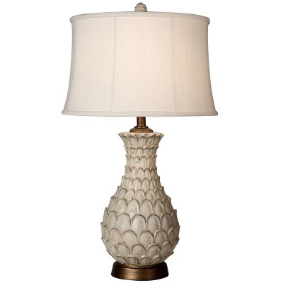 Jane Seymour Westlake Table Lamp White Finish - StyleCraft: Polyresin, Bronze Base, UL Listed, 3-Way Switch