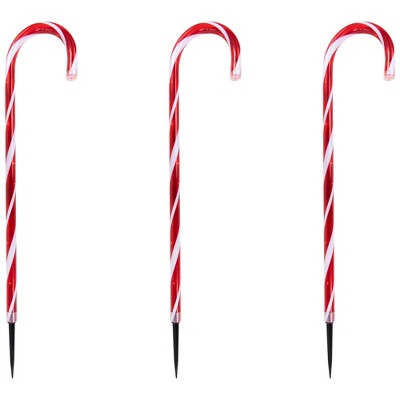 Northlight LED Lighted Candy Cane Outdoor Pathway Markers - 28" - Set of 8