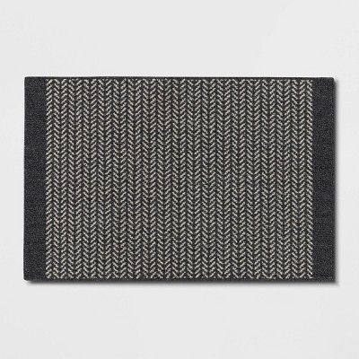 Washable Herringbone Rug Gray - Threshold™