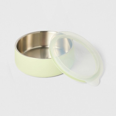 Lidded Stainless Steel Cat and Dog Bowl - 4 Cups - Sage Green - Boots & Barkley™