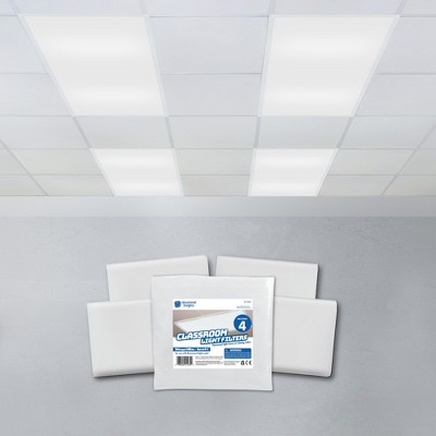 Educational Insights Fluorescent Light Filters 2' x 4', Whisper White, Set of 4