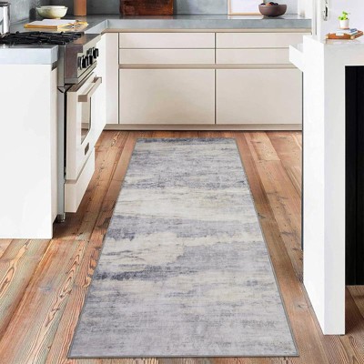 Coolmee Washable Area Rugs Non-Slip Modern Abstract Soft Rug for Living Room Low Pile Non-Shedding Foldable Indoor Carpet for Bedroom