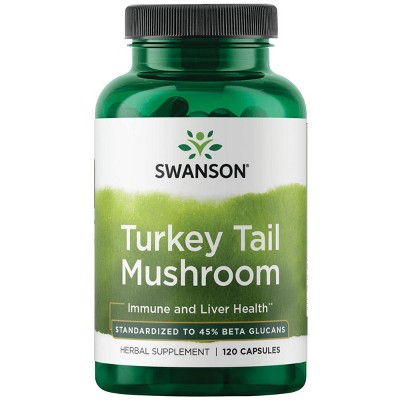 Swanson Herbal Supplements Turkey Tail Mushroom 500 mg 120 Caps