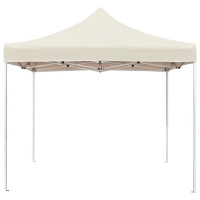 vidaXL Professional Folding Party Tent - Rust-Resistant Aluminum Frame, Waterproof Oxford Fabric with UV Protection, Cream, 9.8x9.8 ft