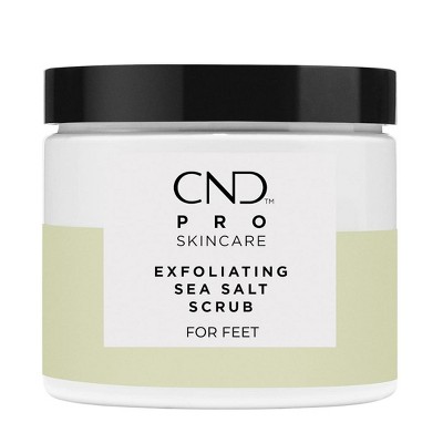 CND Pro Skincare Exfoliating Sea Salt Scrub For Feet (Vegan) | CND Pro Skincare products will help soften and improve the feel of skin - (18 oz)