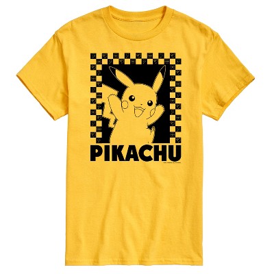Men's - Pokémon - Pikachu Checkers Short Sleeve Graphic T-Shirt