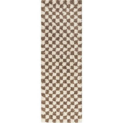 Nuloom Adelaide Mid-Century Checkered Shag Indoor Area Rug